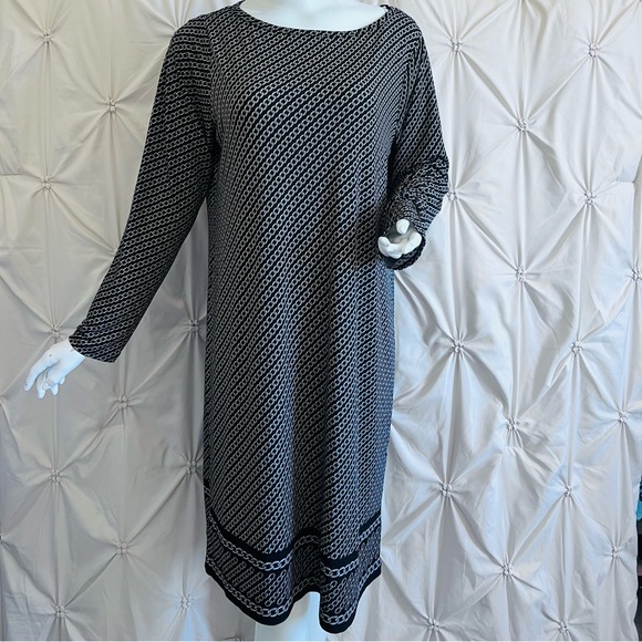 Michael Kors Black Sheath Dress with Bateau Neckline - Picture 1 of 14